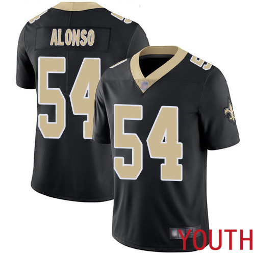 New Orleans Saints Limited Black Youth Kiko Alonso Home Jersey NFL Football #54 Vapor Untouchable Jersey->youth nfl jersey->Youth Jersey